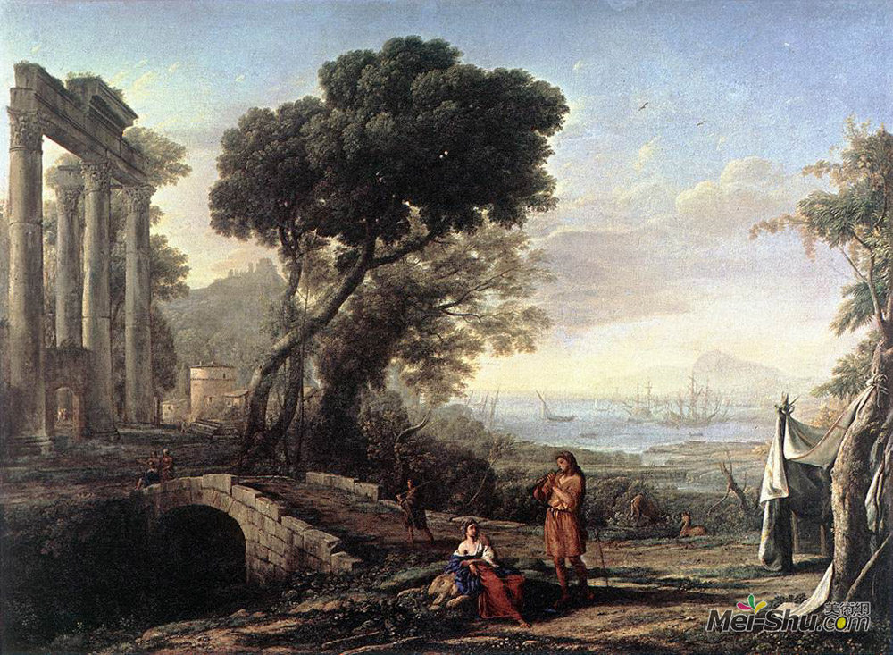 《意大利海岸景觀》克勞德·洛蘭(claude lorrain)高清作品欣賞