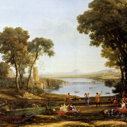 克劳德·洛兰(Claude Lorrain)高清作品:Landscape With The Marriage Of Isaac And Rebekah