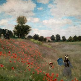 《野生罂粟花，靠近阿让特伊》克劳德·莫奈(Claude Monet)高清作品欣赏