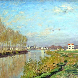 《阿让特伊，他的》克劳德·莫奈(Claude Monet)高清作品欣赏