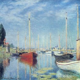 《阿让特伊。游艇02》克劳德·莫奈(Claude Monet)高清作品欣赏