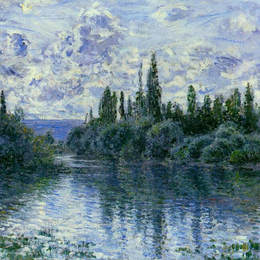 克劳德·莫奈(Claude Monet)高清作品:Arm of the Seine near Vetheuil