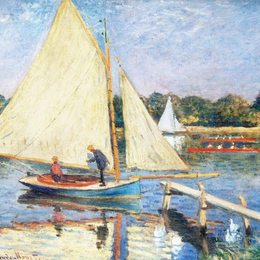 克劳德·莫奈(Claude Monet)高清作品:Boaters at Argenteuil