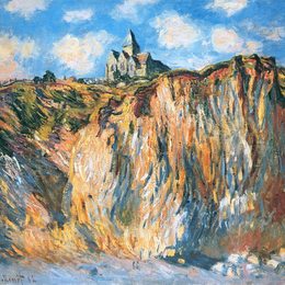 克劳德·莫奈(Claude Monet)高清作品:Church at Varengeville, Morning