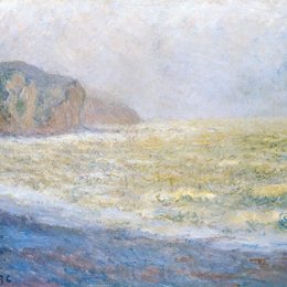 克劳德·莫奈(Claude Monet)高清作品:Cliff at Pourville