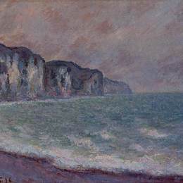 克劳德·莫奈(Claude Monet)高清作品:Cliff at Pourville