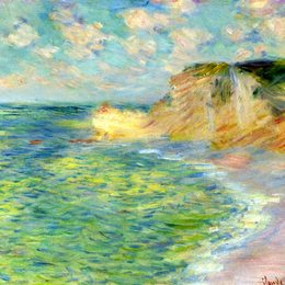 克劳德·莫奈(Claude Monet)高清作品:Cliffs at Amont