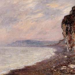 克劳德·莫奈(Claude Monet)高清作品:Cliffs at Pourville in the Fog