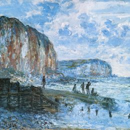 《小板的悬崖》克劳德·莫奈(Claude Monet)高清作品欣赏