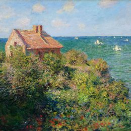 克劳德·莫奈(Claude Monet)高清作品:Fishermans Cottage at Varengeville