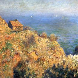 克劳德·莫奈(Claude Monet)高清作品:Fishermans House at Varengeville