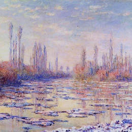 《塞纳河上的浮冰》克劳德·莫奈(Claude Monet)高清作品欣赏