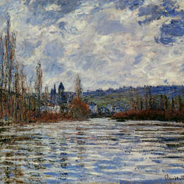 克劳德·莫奈(Claude Monet)高清作品:Flood of the Seine at Vetheuil