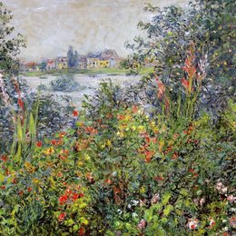 克劳德·莫奈(Claude Monet)高清作品:Flowers at Vetheuil