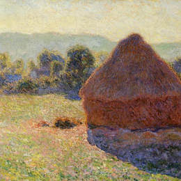 克劳德·莫奈(Claude Monet)高清作品:Grainstacks in the Sunlight, Midday