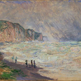 克劳德·莫奈(Claude Monet)高清作品:Heavy Sea at Pourville