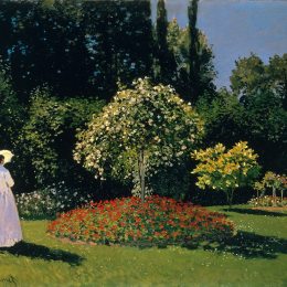 克劳德·莫奈(Claude Monet)高清作品:Jeanne-Marguerite Lecadre in the Garden