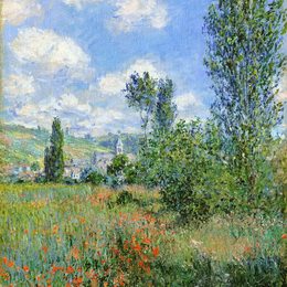 克劳德·莫奈(Claude Monet)高清作品:Lane in the Poppy Fields, Ile Saint-Martin