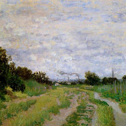 《在阿让特伊的葡萄园里》克劳德·莫奈(Claude Monet)高清作品欣赏