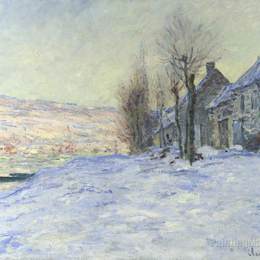 克劳德·莫奈(Claude Monet)高清作品:Lavacourt, Sun and Snow