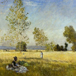 克劳德·莫奈(Claude Monet)高清作品:Meadow at Bezons