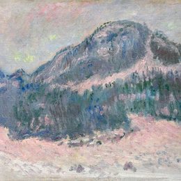 克劳德·莫奈(Claude Monet)高清作品:Mount Kolsaas, Rose Reflection