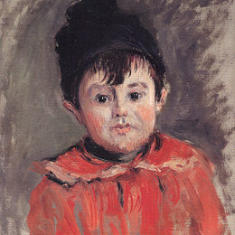 克劳德·莫奈(Claude Monet)高清作品:Portrait of Michael with Hat and Pom Pom