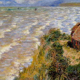 克劳德·莫奈(Claude Monet)高清作品:Rising Tide at Pourville