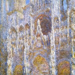 《鲁昂大教堂阳光效应》克劳德·莫奈(Claude Monet)高清作品欣赏