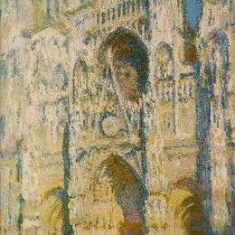 《鲁昂大教堂、大门和塔楼》克劳德·莫奈(Claude Monet)高清作品欣赏