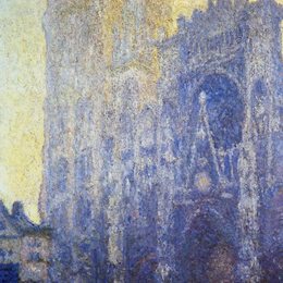 《鲁昂大教堂，门户，早晨效应》克劳德·莫奈(Claude Monet)高清作品欣赏