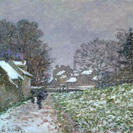 《斯诺在阿尔02》克劳德·莫奈(Claude Monet)高清作品欣赏