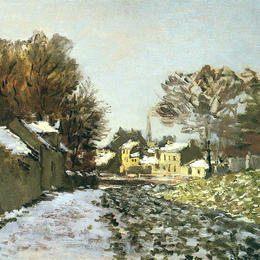 《阿让特伊的雪》克劳德·莫奈(Claude Monet)高清作品欣赏