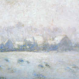 《雪效应，吉维尼》克劳德·莫奈(Claude Monet)高清作品欣赏