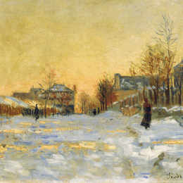 《雪效应，阿根廷的街道》克劳德·莫奈(Claude Monet)高清作品欣赏