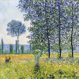 《杨树下的阳光效应》克劳德·莫奈(Claude Monet)高清作品欣赏