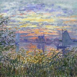 《西边的日落》克劳德·莫奈(Claude Monet)高清作品欣赏