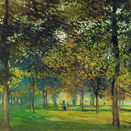 克劳德·莫奈(Claude Monet)高清作品:The Allee du Champ de Foire&amp;amp#