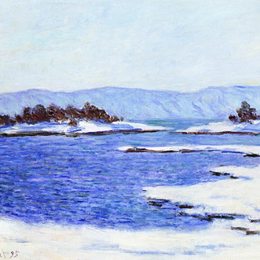 《克里斯蒂安尼亚峡湾的银行》克劳德·莫奈(Claude Monet)高清作品欣赏