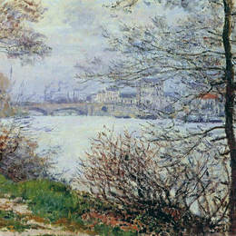 克劳德·莫奈(Claude Monet)高清作品:The Banks of the Seine, Ile de la Grande-Jatte