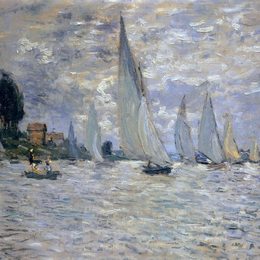 克劳德·莫奈(Claude Monet)高清作品:The Boats Regatta at Argenteuil