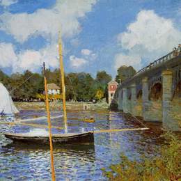 《阿让特伊的桥》克劳德·莫奈(Claude Monet)高清作品欣赏