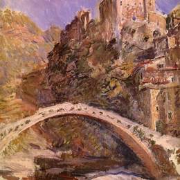 克劳德·莫奈(Claude Monet)高清作品:The Castle of Dolceacqua