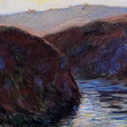 《克鲁斯山谷，傍晚效果》克劳德·莫奈(Claude Monet)高清作品欣赏