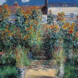 克劳德·莫奈(Claude Monet)高清作品:The Garden at Vetheuil