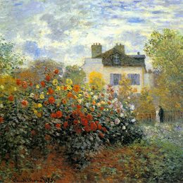 《阿让特伊莫奈花园》克劳德·莫奈(Claude Monet)高清作品欣赏