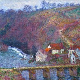 克劳德·莫奈(Claude Monet)高清作品:The Grande Creuse by the Bridge at Vervy