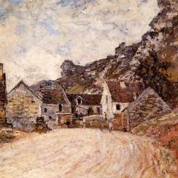《岩石脚下的圣殿》克劳德·莫奈(Claude Monet)高清作品欣赏