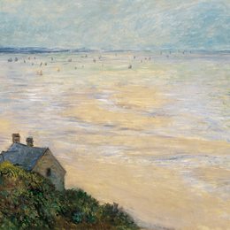 克劳德·莫奈(Claude Monet)高清作品:The Hut at Trouville, Low Tide