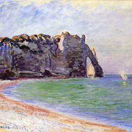 克劳德·莫奈(Claude Monet)高清作品:The Manneport, Etretat, the Porte dAval